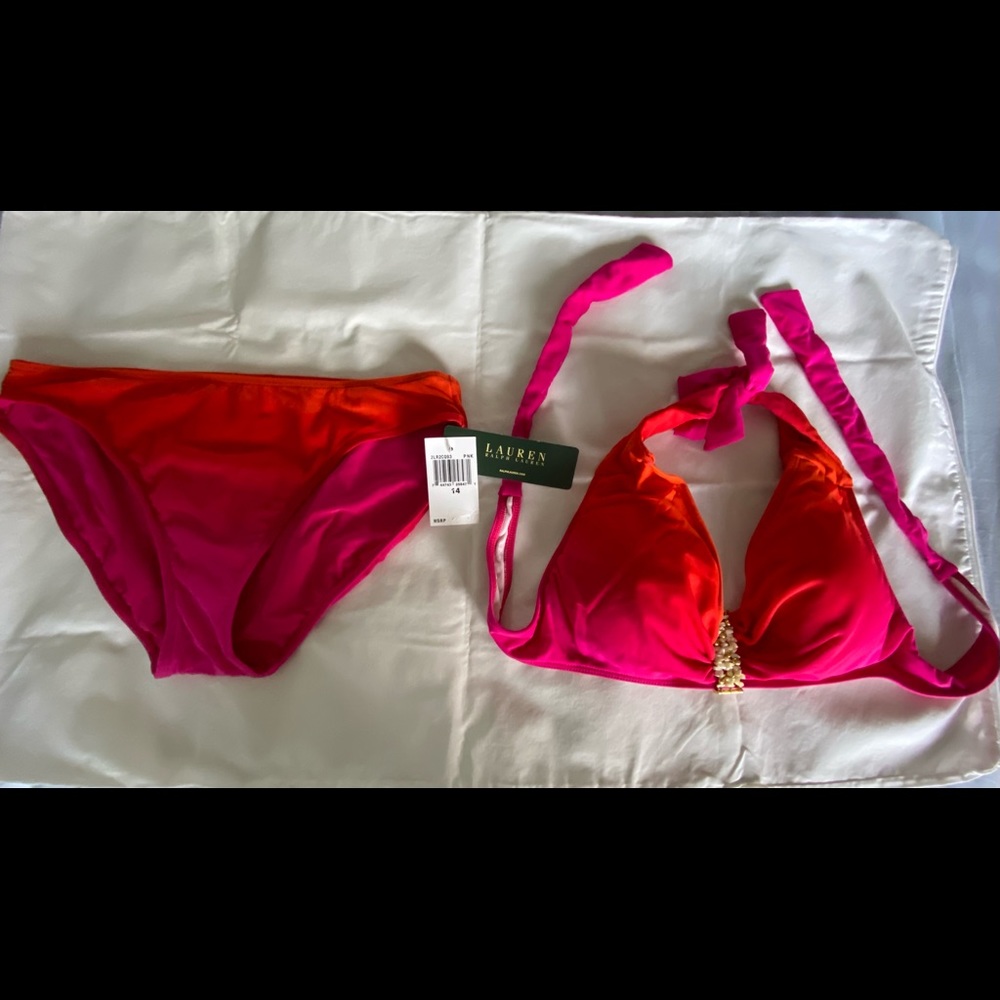 NWT Ralph Lauren 2 piece women’s bathing suit